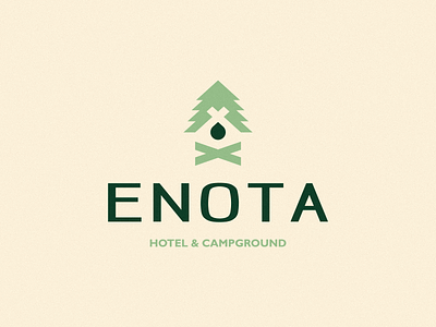 Enota Hotel & Campground Logo Design