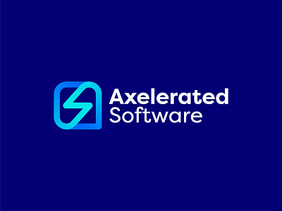 Axelerated Software Logo Design a a letter brand branding design finance financial fintech flash icon lightning logo logodesign minimal s s letter software tech technology