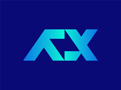 A & X Lightning Logo Mark a letter a x logo blue brand branding design finance fintech gradient icon lightning logo logo mark logodesign minimal technology x letter