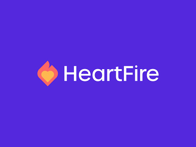 HeartFire Logo Design app logo brand branding burn date design fire flirt heart icon logo logodesign love minimal