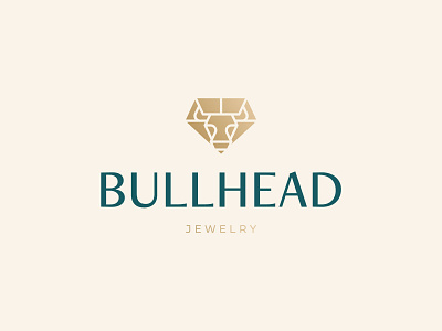 Bullhead Jewelry Logo Design brand branding bull design diamond head icon jewel jewelry logo logodesign minimal ox
