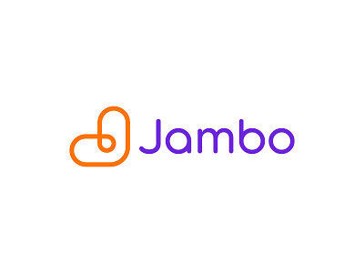 Jambo Logo Design brand branding connect date design flirt heart icon j j letter j logo logo logodesign love match meet minimal orange purple