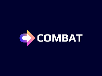 Combat Logo Design arrow brand branding c letter combat courses design gradient icon logo logodesign minimal sales tech war