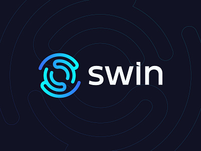 Swin Logo Design brand branding connect connection contact design icon logo logodesign loop minimal s letter tech win