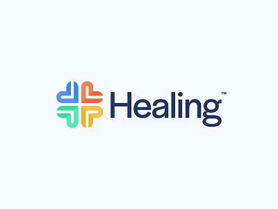 Healing Logo Design brand branding colorful cross design doctor healing health heart icon logo logodesign medicine minimal plus