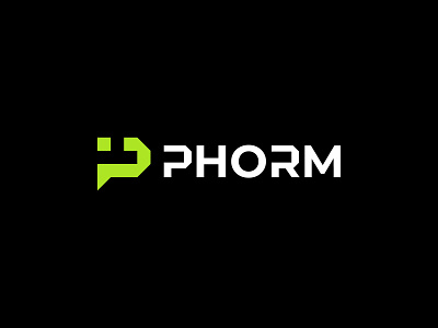 Phorm Logo Design brand branding crossfit design exercise fitness green gym icon logo logodesign minimal muscle p p letter smart logo strong trainer workout