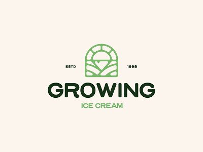 Growing Ice Cream Logo Design