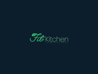 Fit Kitchen design food health ikon logo vektör