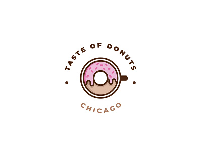 Taste Of Donuts design donut food ikon logo vektör