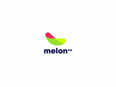 Melonco design food logo minimal modern vektör