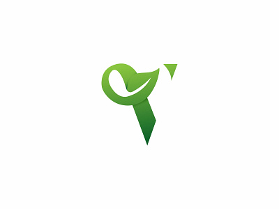 V+Leaf brand brand identity branding business design green health icon leaf logo logo design logodesign minimal symbol typography v icon vector