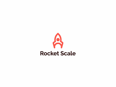 Rocket Scale Logo Design brand brand identity branding business connect design icon logo logo design logodesign minimal person rocket rocket logo symbol typography vector