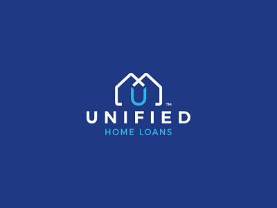 Unified Home Loans Logo Design brand brand identity branding design home home loans icon logo logo design logodesign minimal print real estate symbol unified