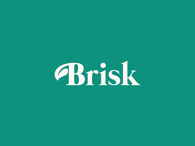 Brisk Logo Design brand brand identity branding design green health icon leaf life logo logo design logodesign minimal print symbol