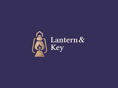 Lantern & Key Logo Design brand brand identity branding design key lantern logo logo design logodesign prit symbol vintage
