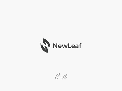 New Leaf behance brand branding design hand icon leaf logo logodesign minimal n letter symbol