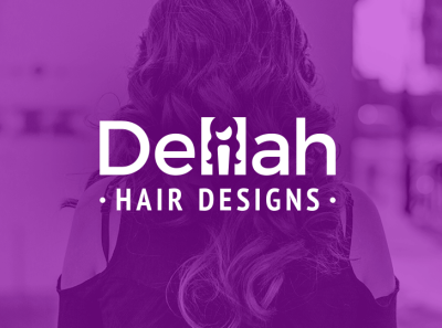 Delilah Hair Designs logo branding concept hair salon unused