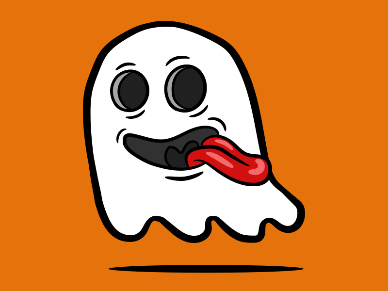 Ghost boo drawlloween ghost halloween tongue