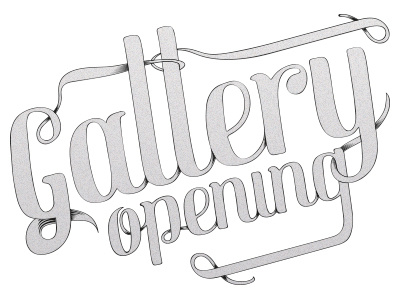 Gallery opening curves illustrator texture typography vector
