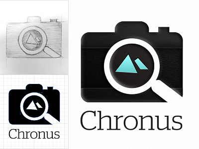 Logo concept camera emoticon illustrator imaging logo sketch