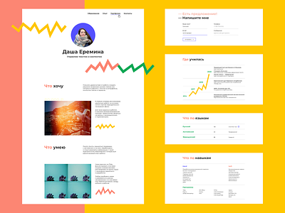 CV Landing page for Dasha