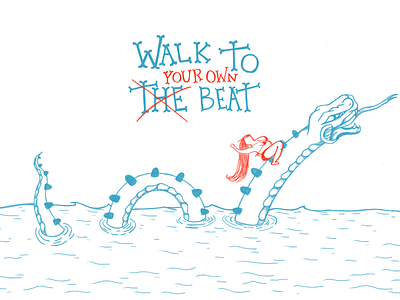 Walk to your own beat cheeky design feminism graphicdesign illustration print procreate sketch