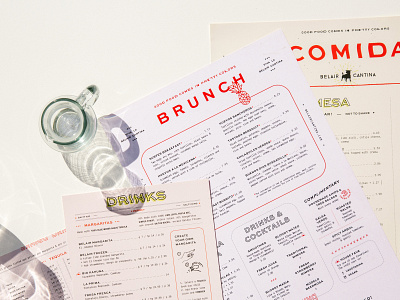 Belair Menus brand identity branding identity design menu design print design restaurant restaurant branding