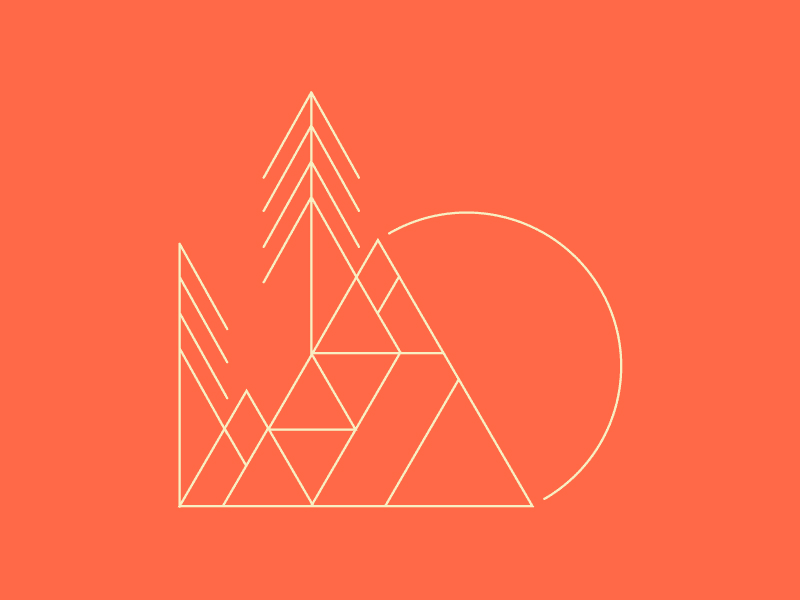 Mountains And Trees adam jafry design illustration print