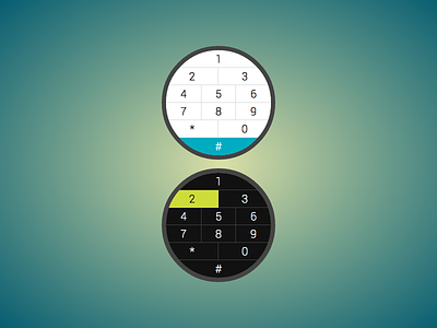 Keypads for a circular interface dial interface keypad round watch