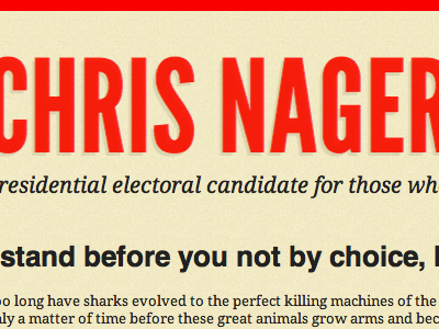 Chris Nager for President 2012 chrisnager2012 css3 html5 media queries responsive design