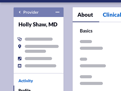 Profile app desktop healthcare profile web