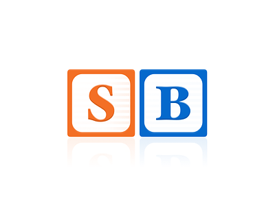 S.B. branding letters logo toy blocks toys