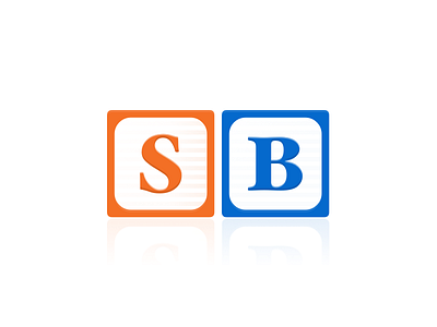 S.B. branding letters logo toy blocks toys