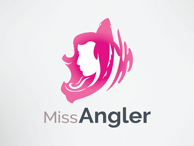 Miss Angler branding design illustration logo vector