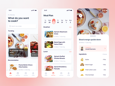 Recipe App and Meal Planner cook cooking design eat food meal planner mobile app mobile design mobile ui mobileapps recipe uidesign uxdesign