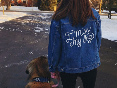 I Miss My Dog denim jacket