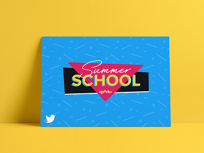 Spark Summer School Poster 90s logo pattern poster spark summer school twitter