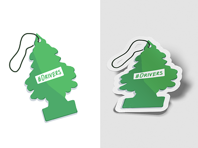 #Drivers Sticker air freshener car design drawing illustration illustration digital pine sticker tree twitter