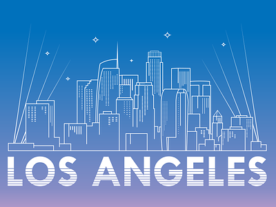 LA Line Print city city branding dtla los angeles travel typography vector