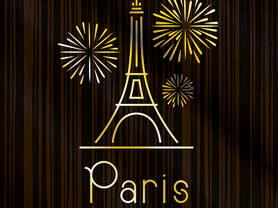 France_Artboard1 branding gold illustration logo luxury paris travel vector wood