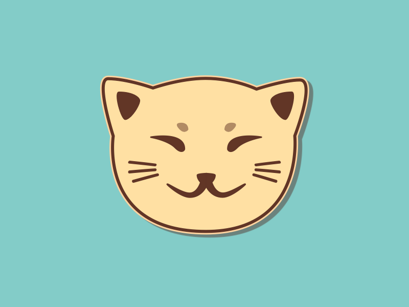 Bento cat cat logo bento flat