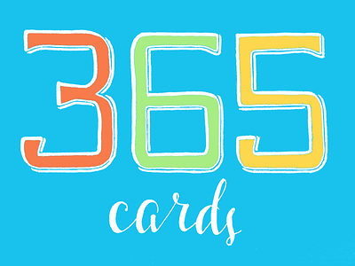 365 cards 365 postcards calligraphy lettering postcard