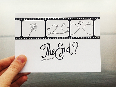 The End? 365 postcards hand lettering illustration lettering postcard typography