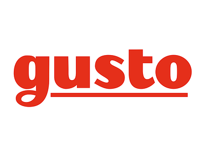 Gusto custom lettering logo logotype typography
