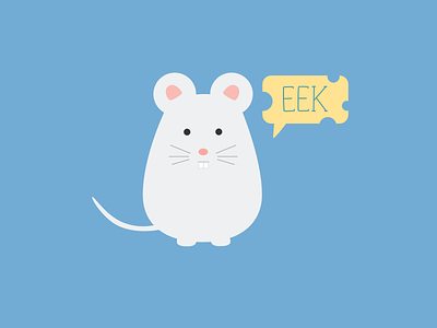 Eek eek flat illustration mouse