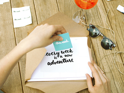 Every week is a new adventure hand lettering lettering planner printed this week planner typography
