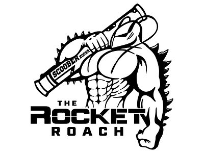 The Rocket Roach Illustration - Disc Golf Stamp buff disc golf illustration roach stamp super hero