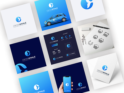 CROSS WHALE logo concept brand branding design graphic design illustration logo motion graphics ui ux