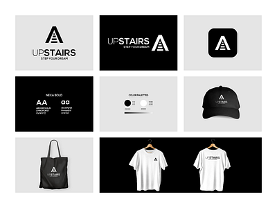 UPSTAIRS logo concept brand branding design graphic design illustration logo motion graphics ui ux vector