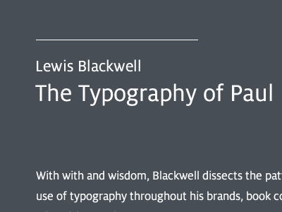 Typographic hierarchy